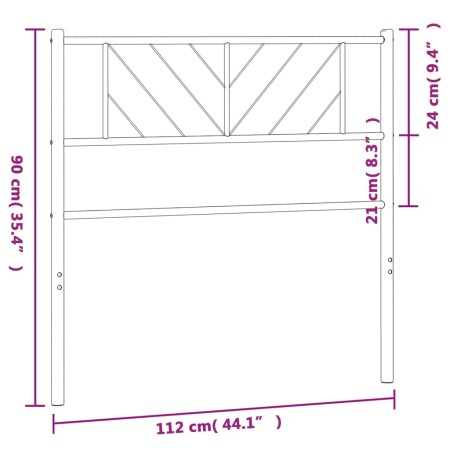 Testiera in Metallo Nero 107 cm