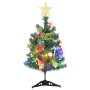 Mini Albero di Natale Artificiale con Luci 20 LED Verde 45 cm