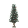 Alberi di Natale Artificiali 2 pz 100 LED Verde e Bianco 120 cm