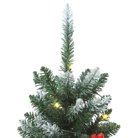 Alberi di Natale Artificiali 2 pz 100 LED Verde e Bianco 120 cm