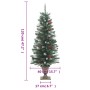 Alberi di Natale Artificiali 2 pz 100 LED Verde e Bianco 120 cm