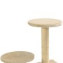 Albero per Gatti con Pali Tiragraffi in Sisal 60 cm Beige