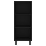 Credenza Nera 34,5x32,5x90 cm in Legno Multistrato