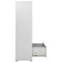 Armadio Classificatore Grigio Chiaro 90x46x164 cm in Acciaio