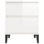 Comodino Bianco Lucido 40x35x50 cm