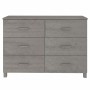 Credenza HAMAR Grigio Chiaro 113x40x80cm Legno Massello di Pino