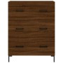 Credenza Rovere Marrone 69,5x34x180 cm in Legno Multistrato