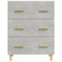 Credenza Grigio Cemento 70x34x90 cm in Legno Multistrato