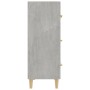 Credenza Grigio Cemento 70x34x90 cm in Legno Multistrato