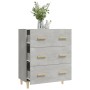 Credenza Grigio Cemento 70x34x90 cm in Legno Multistrato