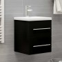 Mobile Lavabo Nero 41x38,5x48 cm in Legno Multistrato