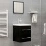 Mobile Lavabo Nero 41x38,5x48 cm in Legno Multistrato