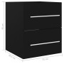 Mobile Lavabo Nero 41x38,5x48 cm in Legno Multistrato