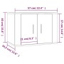 Mobile Porta TV a Parete Grigio Cemento 57x34,5x40 cm