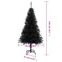 Albero di Natale Artificiale Sottile con Base Nero 150 cm PVC