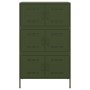 Credenza Verde Oliva 68x39x113 cm in Acciaio