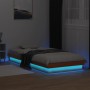 Giroletto con LED Marrone Cera 75x190 cm Legno Massello di Pino