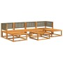 Set Divano da Giardino 7 pz con Cuscini Legno Massello Acacia