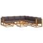Set Divano Giardino 9 pz con Cuscini Legno Massello di Acacia