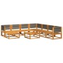 Set Divano Giardino 9 pz con Cuscini Legno Massello di Acacia