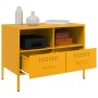 Comodini 2pz Giallo Senape 68x39x50,5cm Acciaio Laminato Freddo