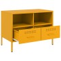 Comodini 2pz Giallo Senape 68x39x50,5cm Acciaio Laminato Freddo