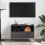 Mobile TV Nero 68x39x50,5 cm in Acciaio Laminato a Freddo