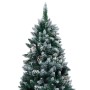 Albero di Natale Artificiale con Pigne e Neve Bianca 180 cm