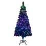 Albero di Natale con Supporto Verde 180 cm in Fibra Ottica