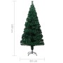 Albero di Natale con Supporto Verde 180 cm in Fibra Ottica