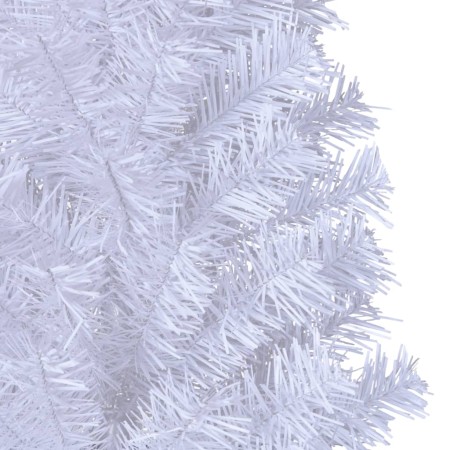 Albero di Natale Artificiale con Rami Spessi Bianco 210 cm PVC