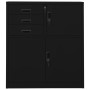 Armadio per Ufficio Nero 90x40x102 cm in Acciaio