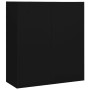 Armadio per Ufficio Nero 90x40x102 cm in Acciaio