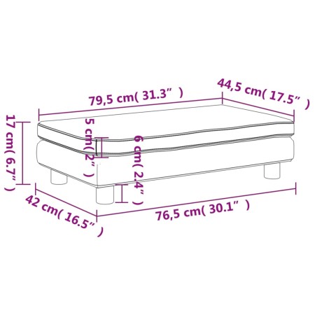 Divano Bambini Poggiapiedi Cappuccino 100x50x30 cm Similpelle