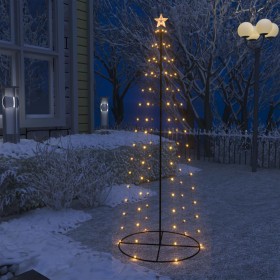 Albero di Natale a Cono con 100 LED Bianco Caldo 70x180 cm