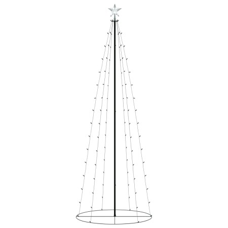 Albero di Natale a Cono con 100 LED Bianco Caldo 70x180 cm