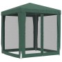 Tenda per Feste con 4 Pareti Laterali in Rete Verde 2x2 m HDPE