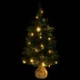 Albero di Natale Preilluminato con Supporto Verde 90 cm in PVC