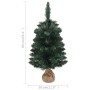 Albero di Natale Preilluminato con Supporto Verde 90 cm in PVC