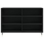 Credenza Nera 103,5x35x70 cm in Legno Multistrato