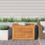 Contenitore Giardino con Borsa 90x50x58cm Legno Massello Teak