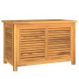 Contenitore Giardino con Borsa 90x50x58cm Legno Massello Teak