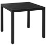 Set da Pranzo da Giardino 5 pz in Alluminio Nero