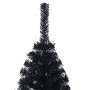 Albero di Natale Artificiale a Metà con Base Nero 150 cm PVC