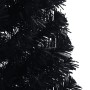 Albero di Natale Artificiale a Metà con Base Nero 150 cm PVC