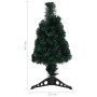 Albero Natale Artificiale Sottile Supporto 64 cm Fibra Ottica