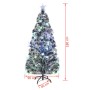Albero di Natale Preilluminato con Supporto 180 cm Fibra Ottica