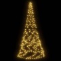 Albero di Natale Pennone Bianco Caldo 200 LED 180 cm