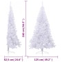 Albero di Natale Artificiale Metà con Supporto Bianco 240cm PVC