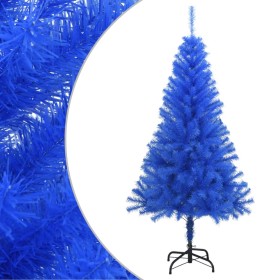 Albero di Natale Artificiale con Base Blu 120 cm PVC